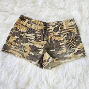 Vintage Y2K TILT Camo Jean Shorts